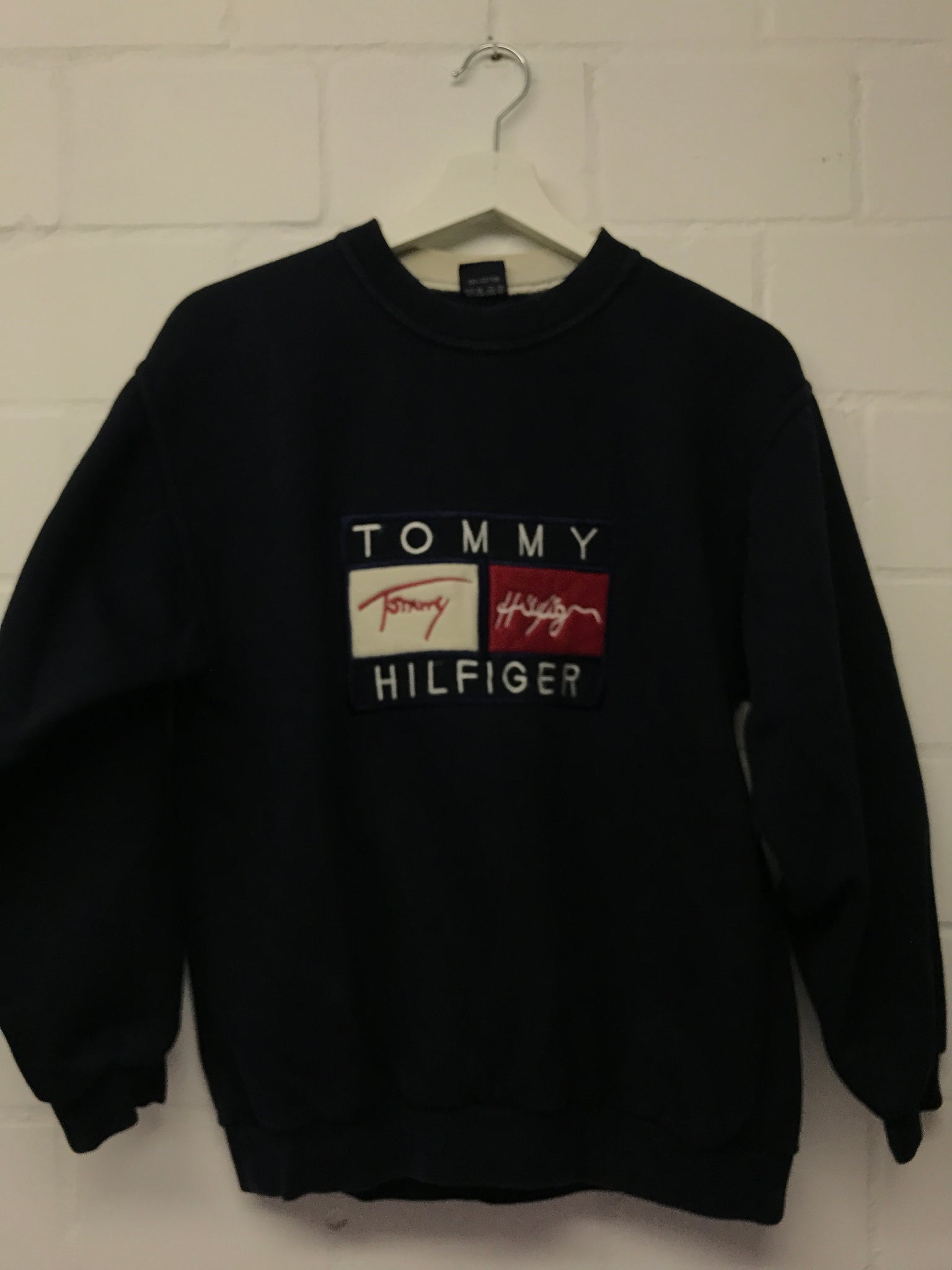 Tommy Hilfiger Pullover Vintage Big Logo Retro S