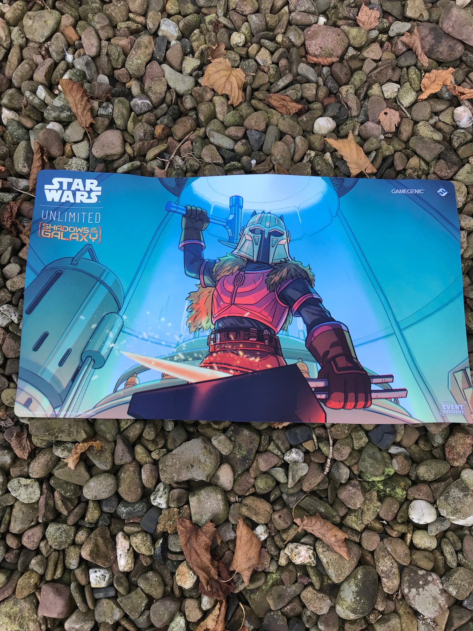 Star Wars Event Excluisive Playmat Mandolorian Promo Selten SWU