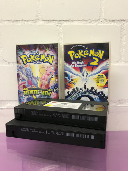 Pokémon Der Film Set Teil 1+2 1997-2000 VHS Filme