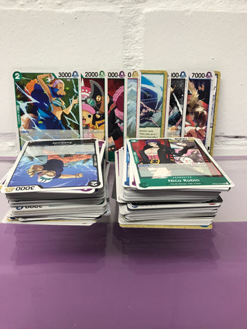 One Piece Konvolut 153 Stk Trading Cards bandai Konvolut Bulk