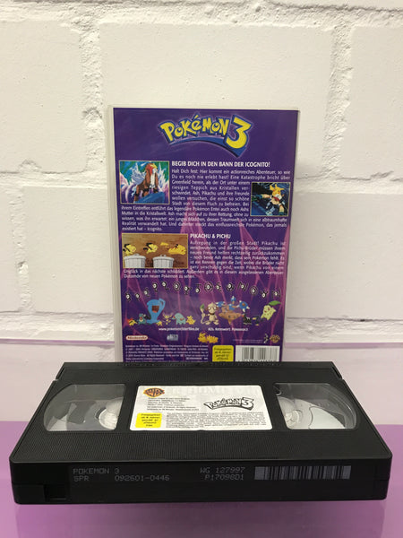 Pokémon 3 Film Im Bann der Icognito VHS 1997-2001 Kasette