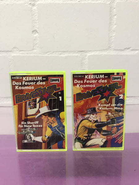 Bravestarr 1+2 Set Kerium Feuer des Kosmos Retro Kassetten