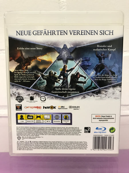 Herr der Ringe Krieg im Norden PS3 Playstation 3 Game (Wackelcover)