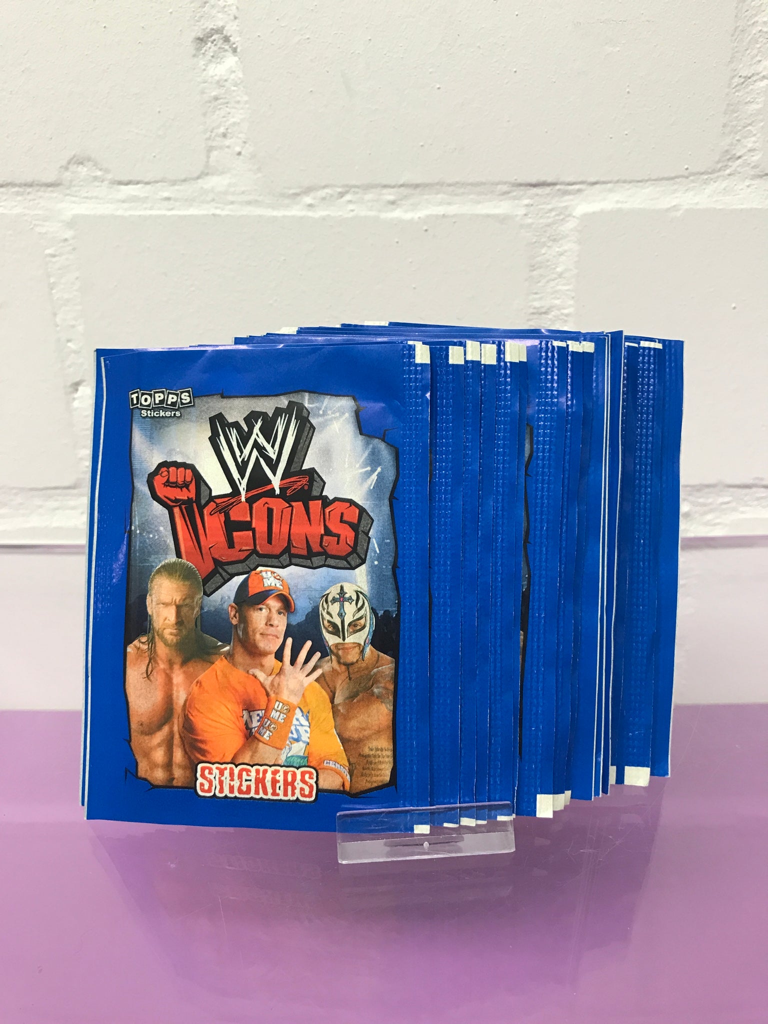 WWE Icons Stickers Topps 20Stk Pack Wrestling John Cena