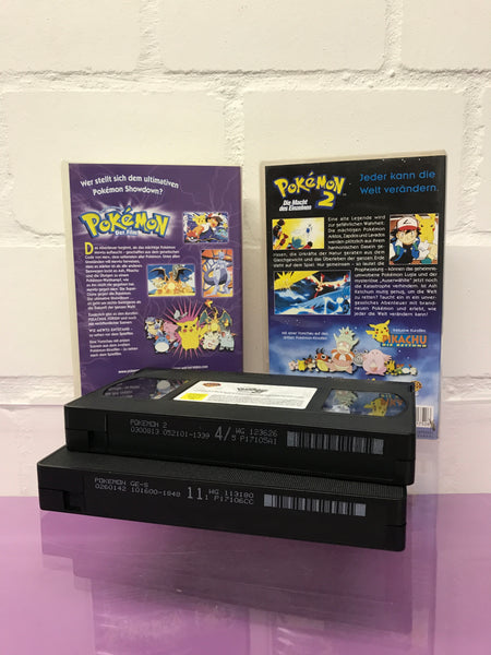 Pokémon Der Film Set Teil 1+2 1997-2000 VHS Filme