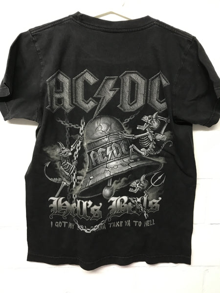 Tshirt ACDC hells bells Retro S