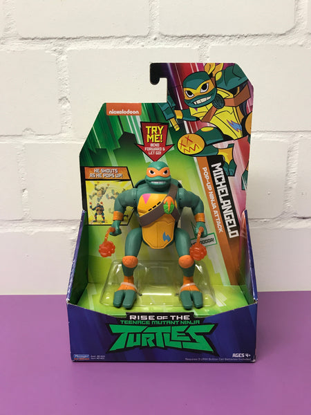 TMNT Rise of the Turtles Michelangelo Pop Up Ninja Attack