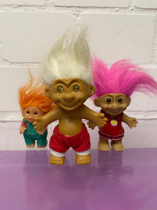 3 x Trolls Retro Vintage Figur Gummi